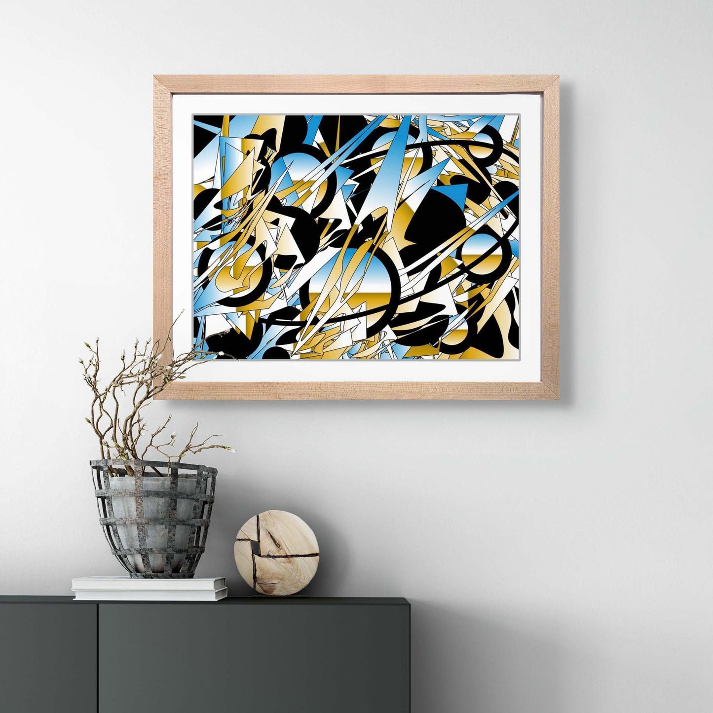 Circuit Framed Augmented Reality Art Print - Metagraphs - Augmented Reality Art Prints