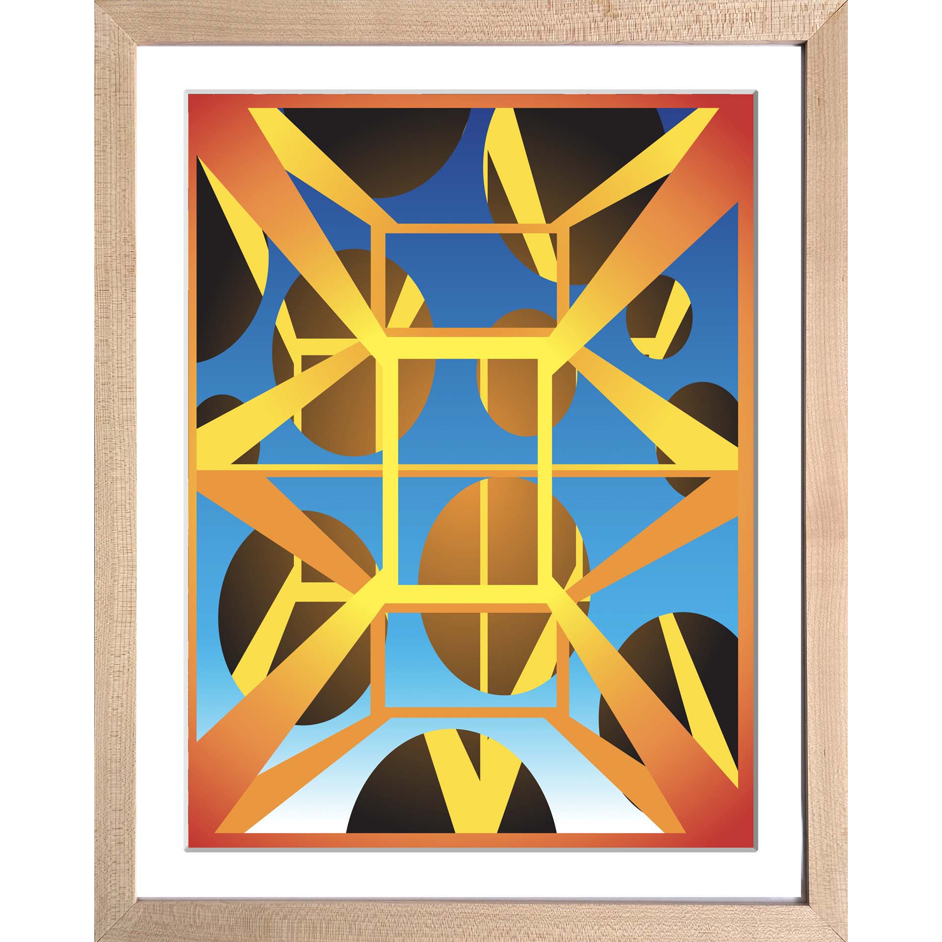 Interpolation Framed AR Art Print - Metagraphs - Augmented Reality Art Prints